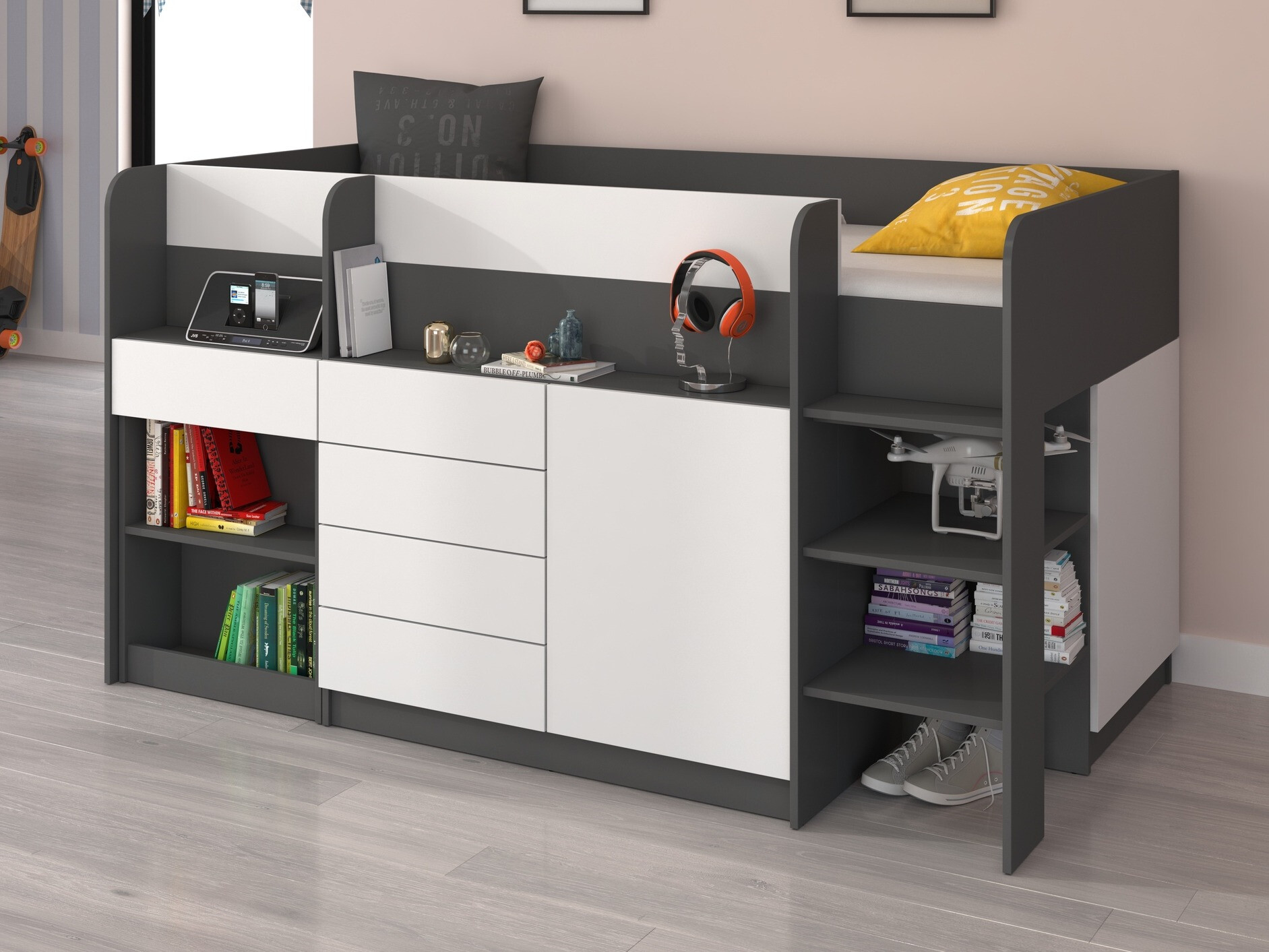 Hoogslaper Gilroy 116 (Grafiet + Wit)