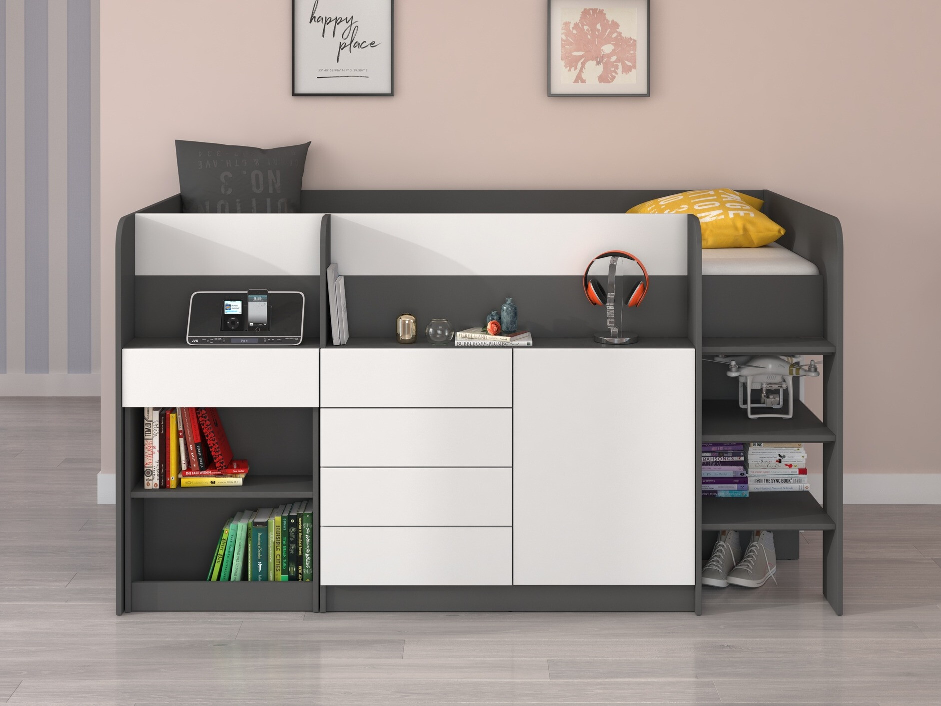 Hoogslaper Gilroy 116 (Grafiet + Wit)