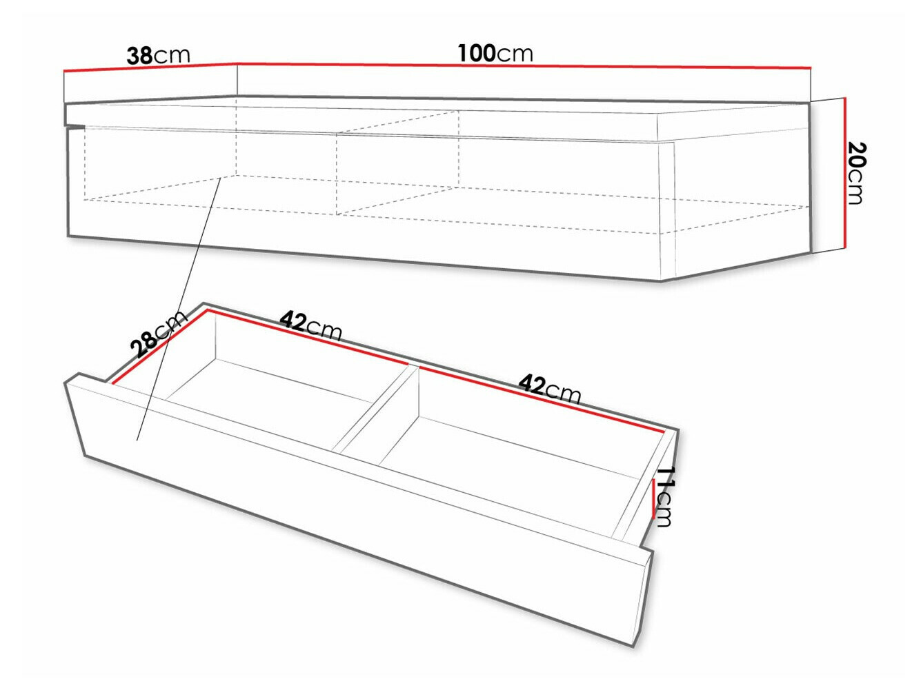 Kaptafel Providence 186 (Zwart + Glanzend zwart)