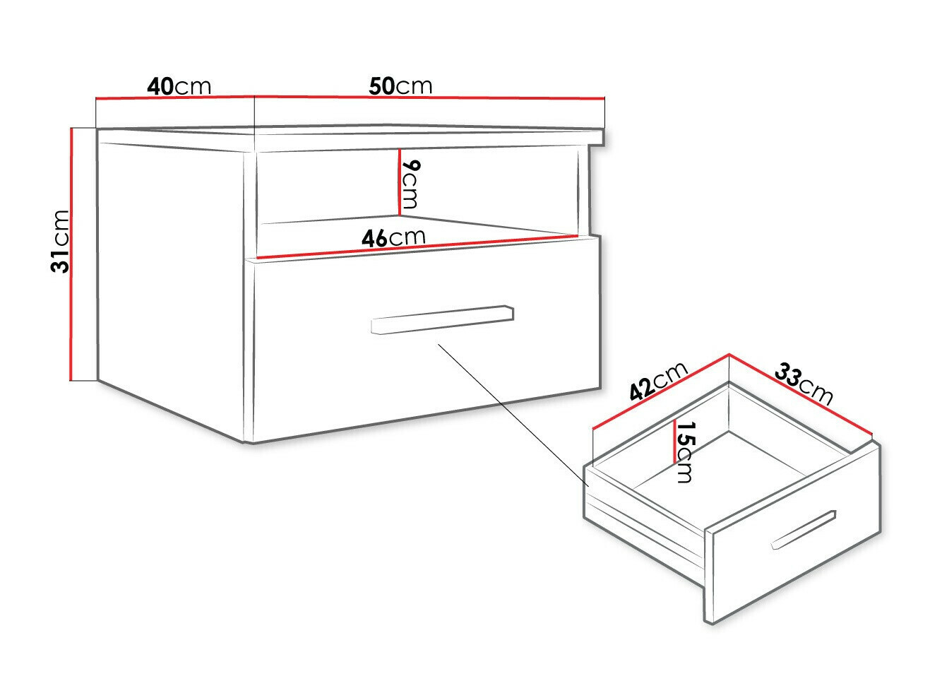Nachtkastje Comfivo Romtea 102
