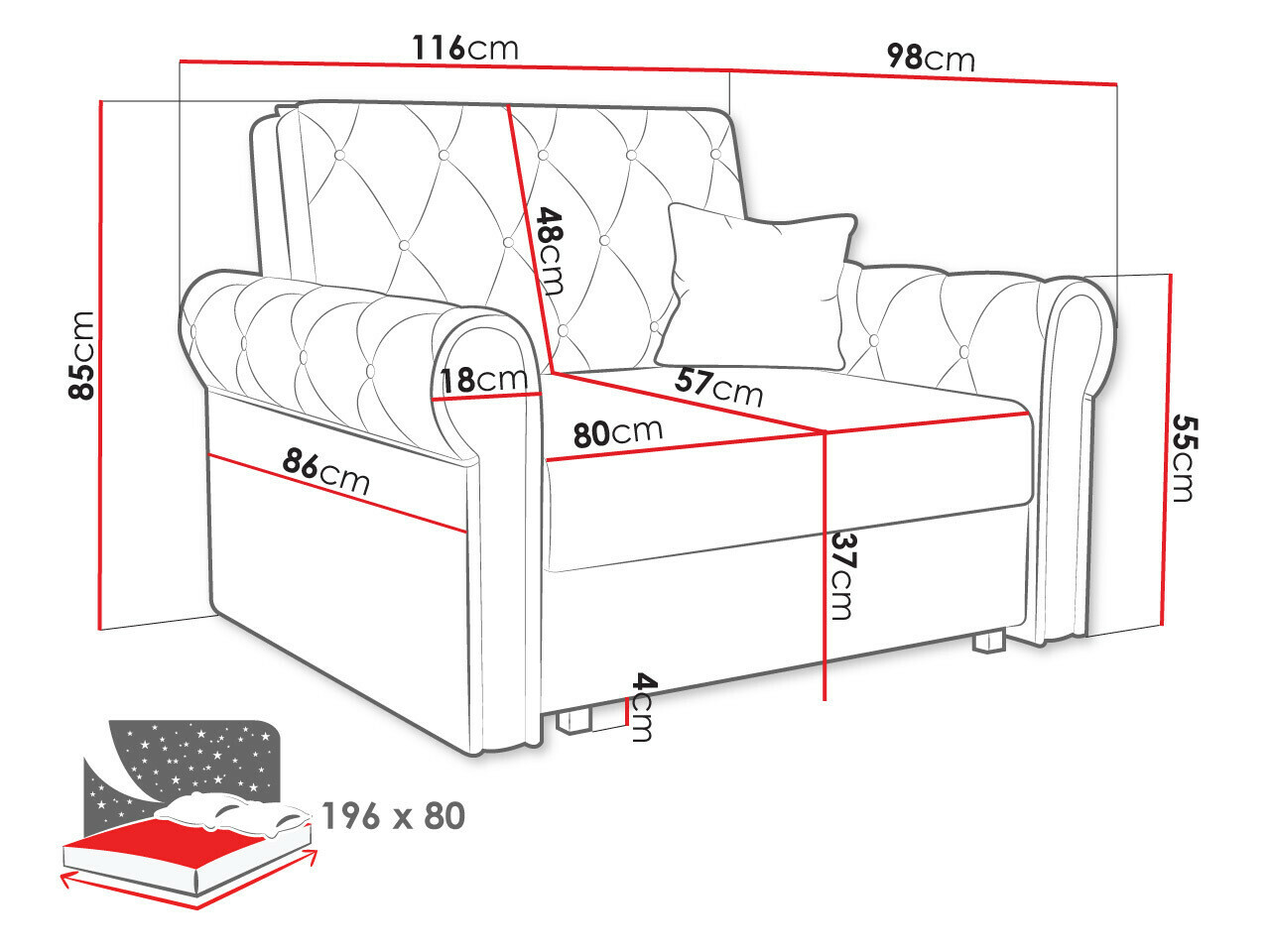 Fauteuil Columbus 200 (Paros 2)