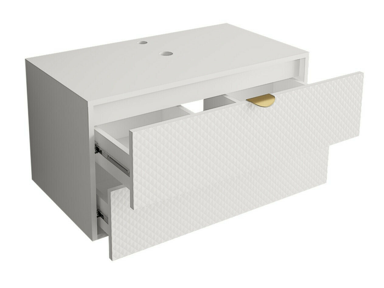 Hangend badkamermeubel voor wastafel Fenenou 101 (Wit)