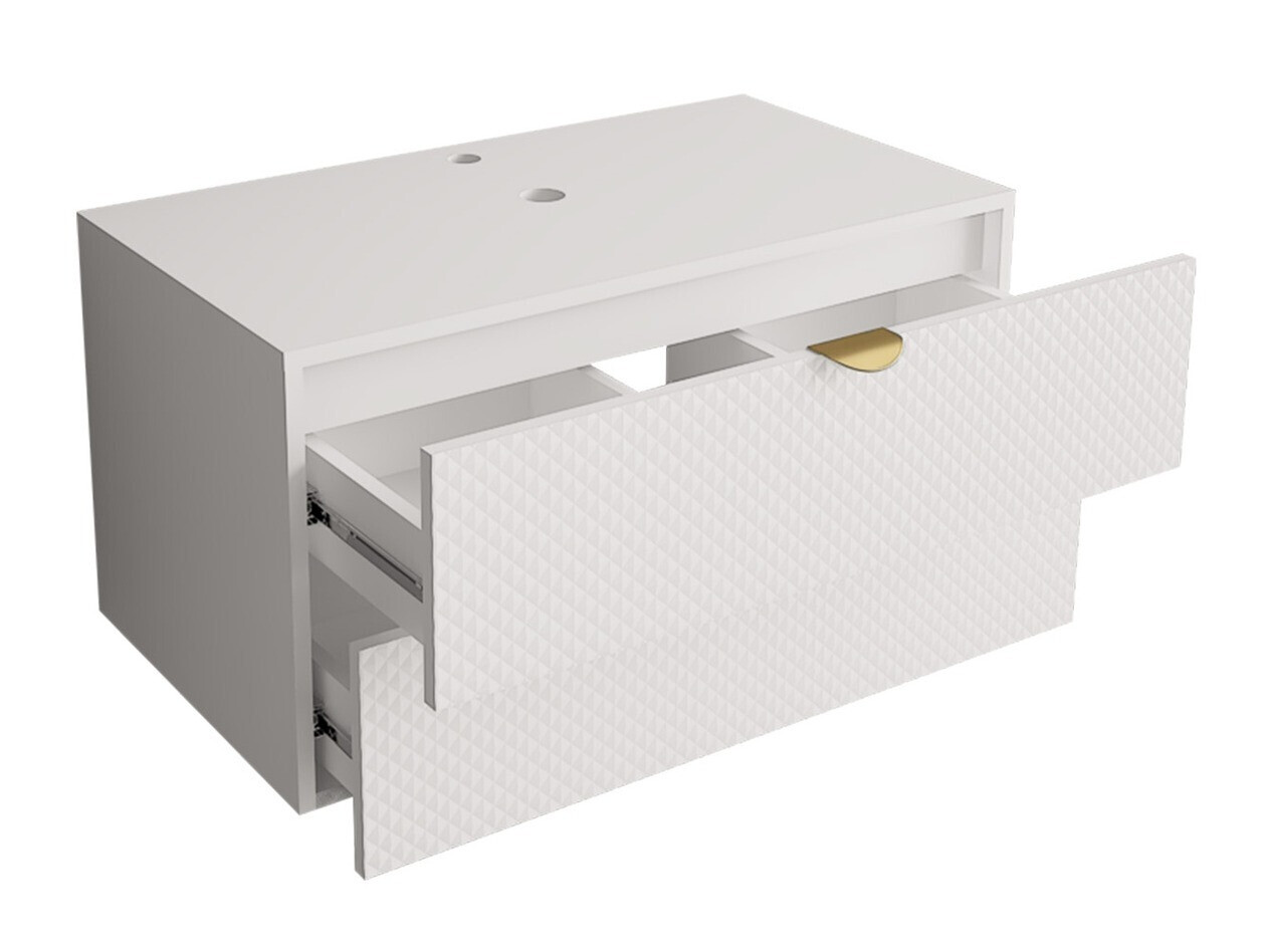 Hangend badkamermeubel voor wastafel Fenenou 101 (Wit)