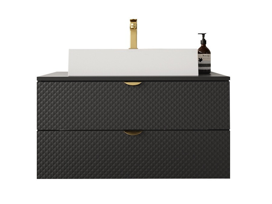 Hangend badkamermeubel voor wastafel Fenenou 101 (Zwart)