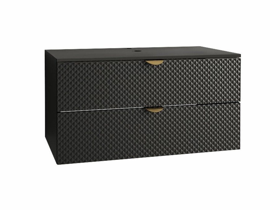 Hangend badkamermeubel voor wastafel Fenenou 101 (Zwart)