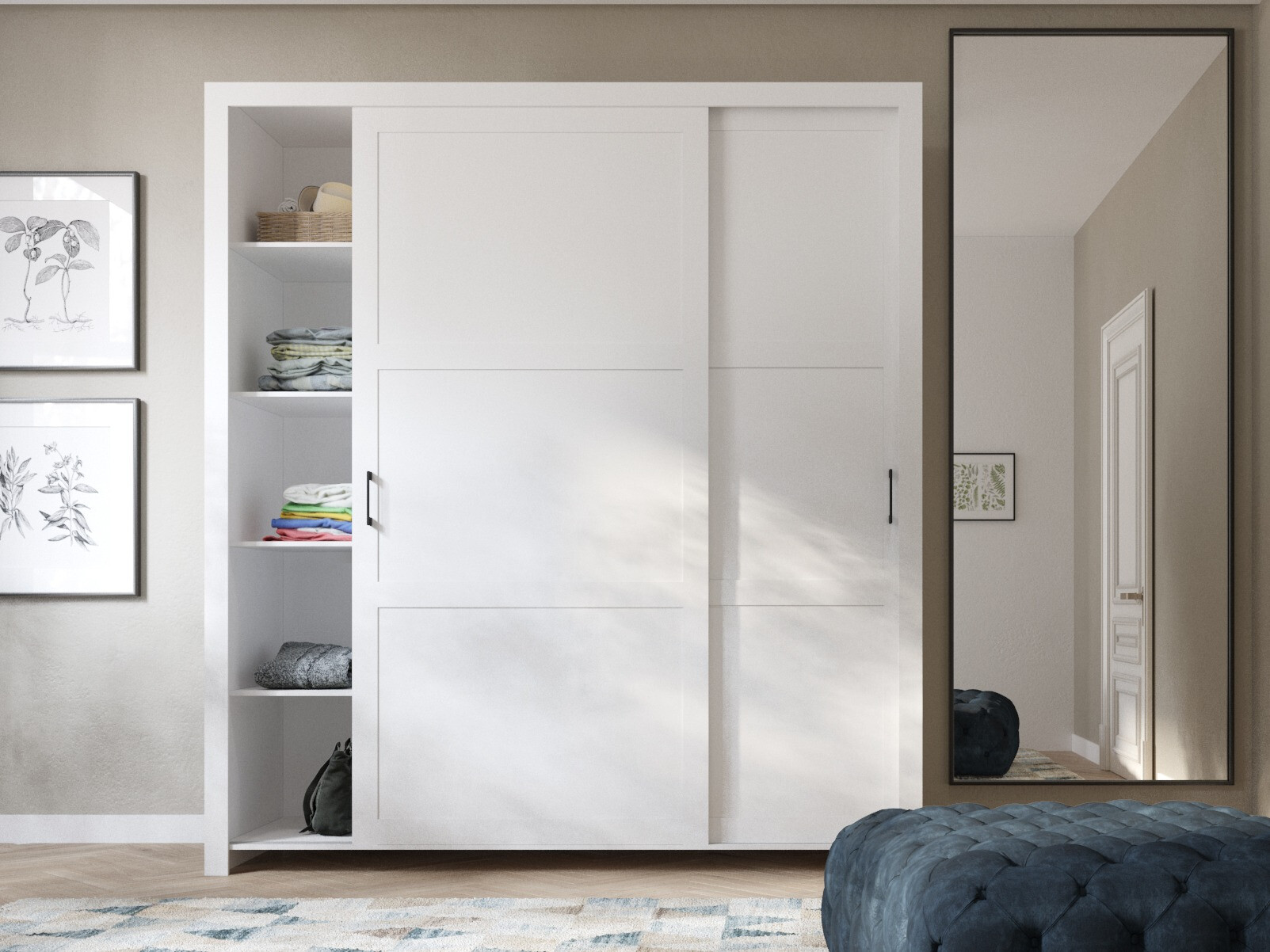 Kledingkast Murrieta 190 (Wit)