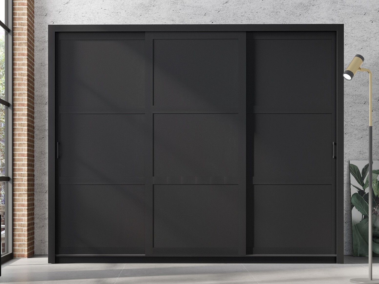 Kledingkast Murrieta 191 (Zwart)