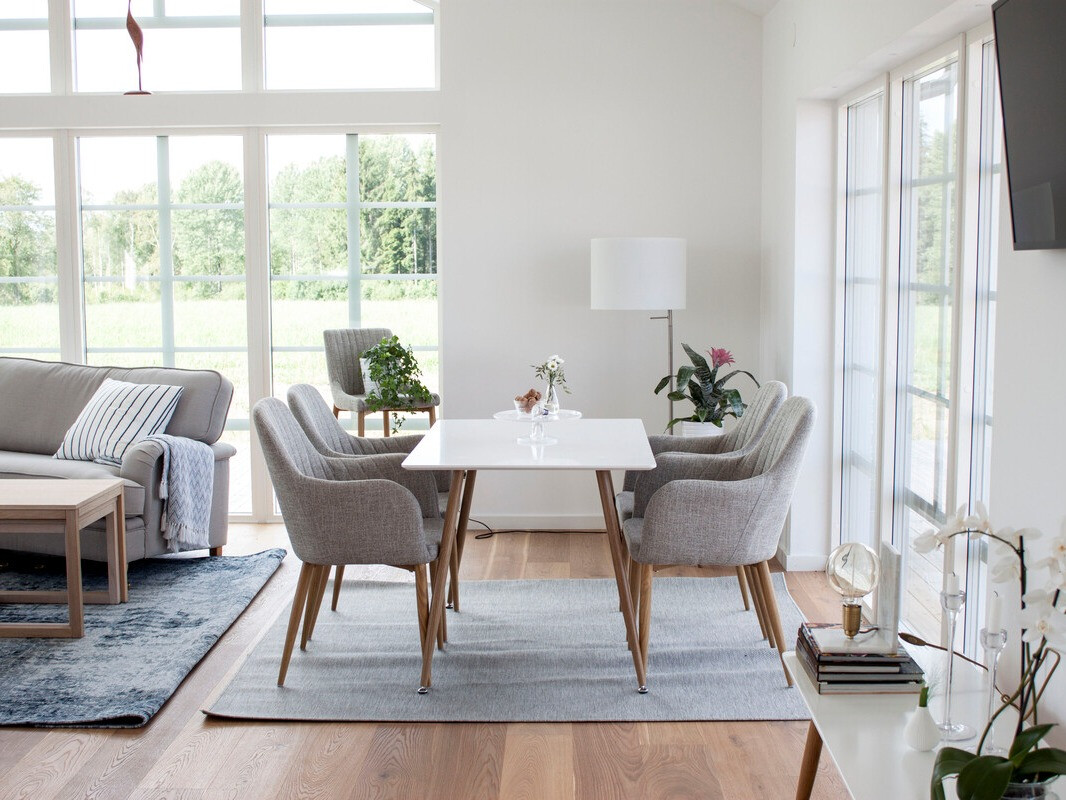 Tafel Dallas 4306 (Glanzend wit + Licht hout)