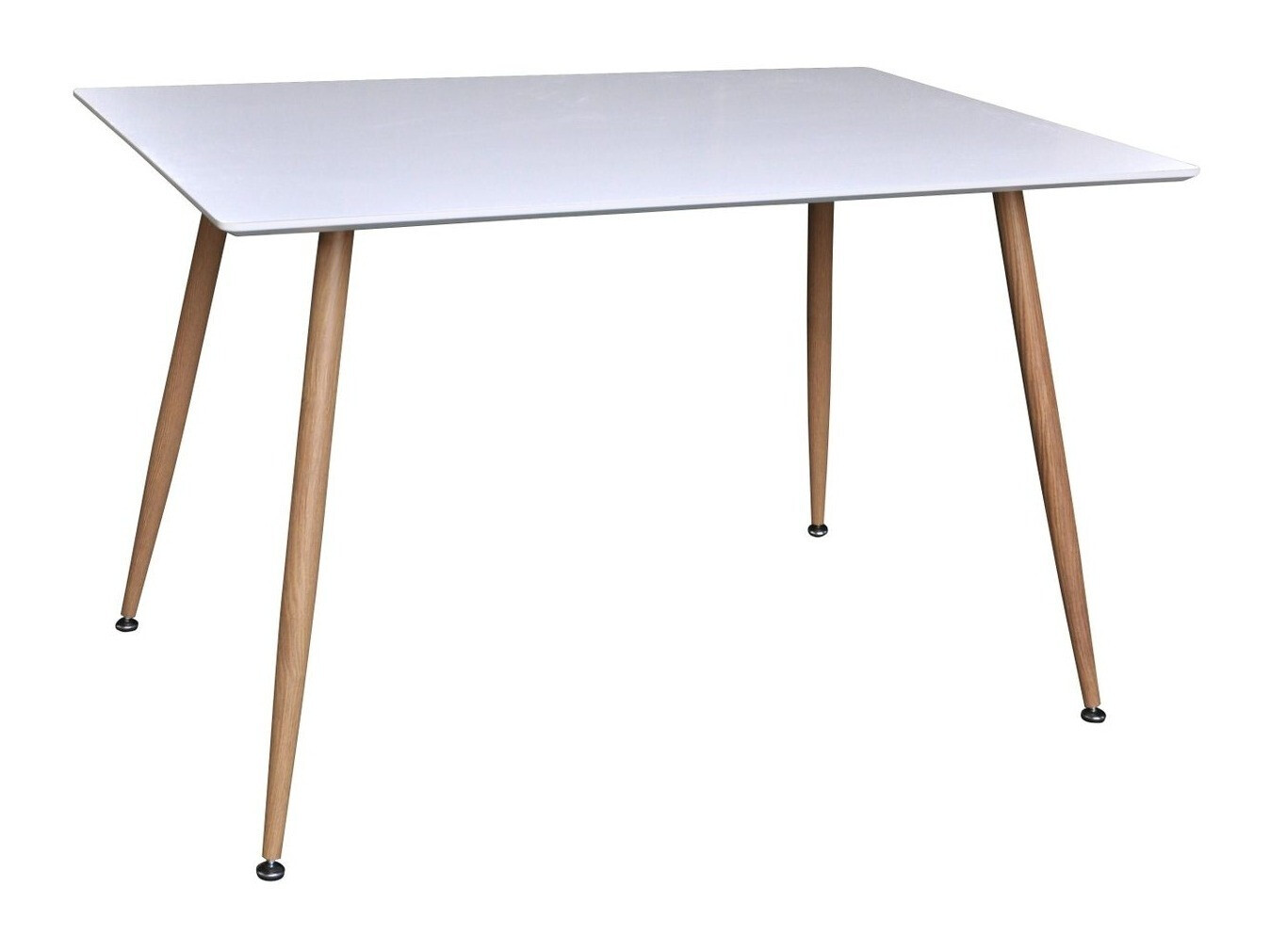 Tafel Dallas 4306 (Glanzend wit + Licht hout)