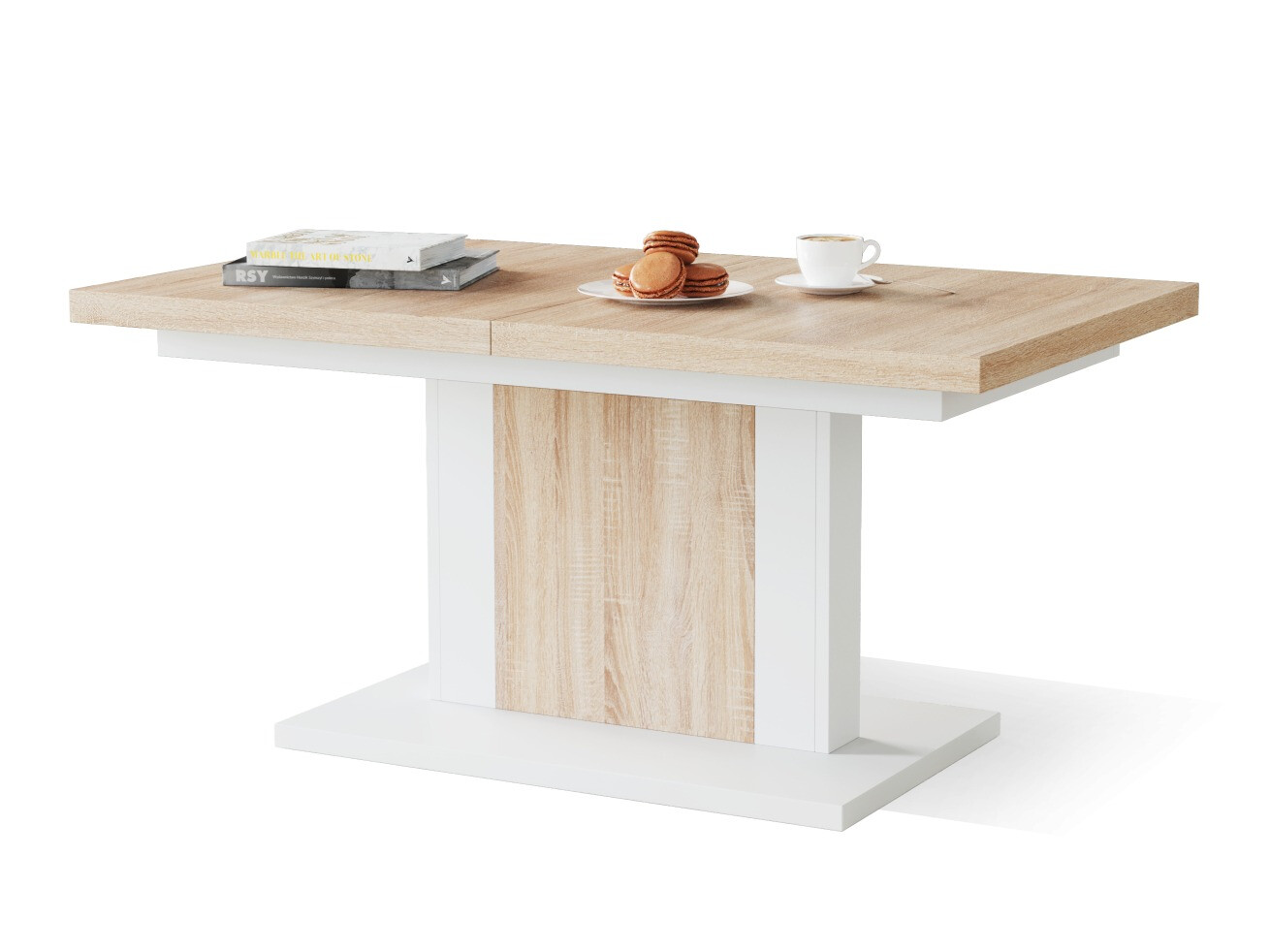 Transforming salontafel Glendale 103 (Sonoma eik + Wit)
