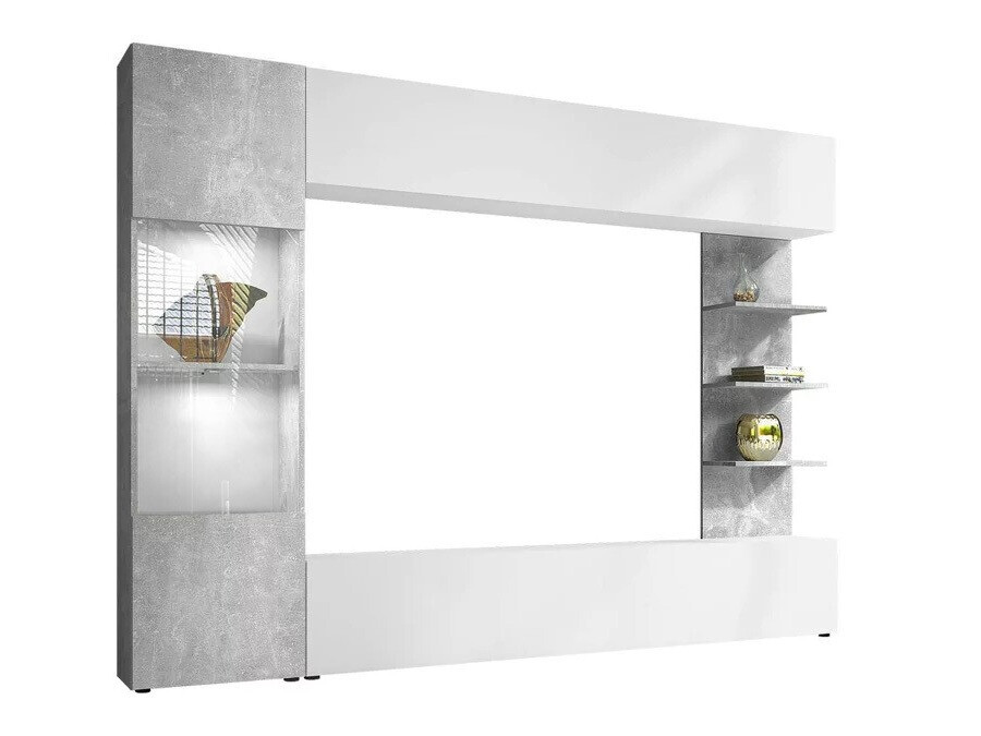 Woonkamerset Comfivo 210 (Wit + Beton)