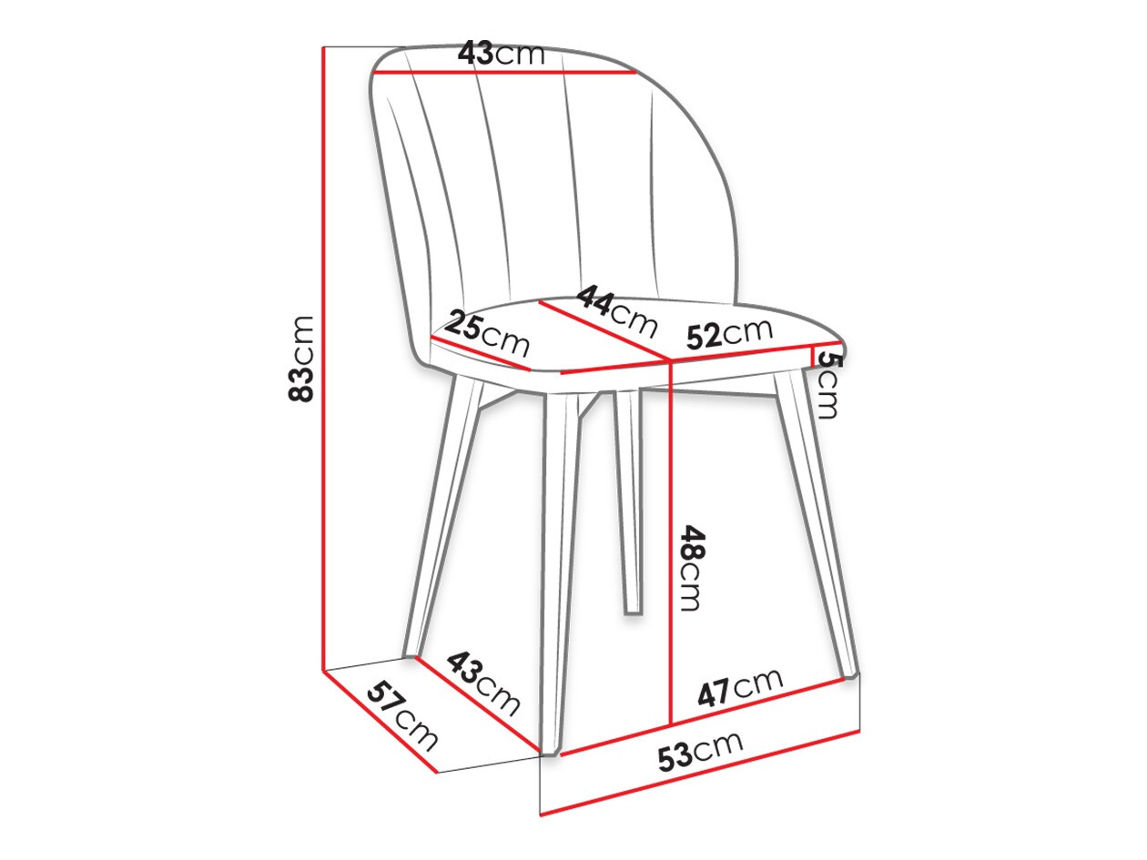 Stoel Racine 104 (Bruin + Magic Velvet 2216)