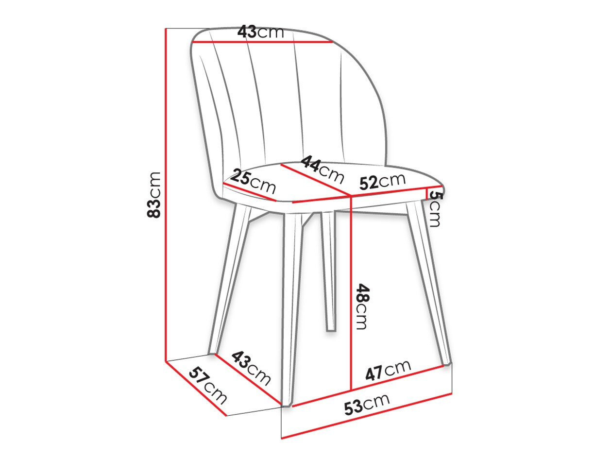 Stoel Racine 104 (Bruin + Magic Velvet 2217)