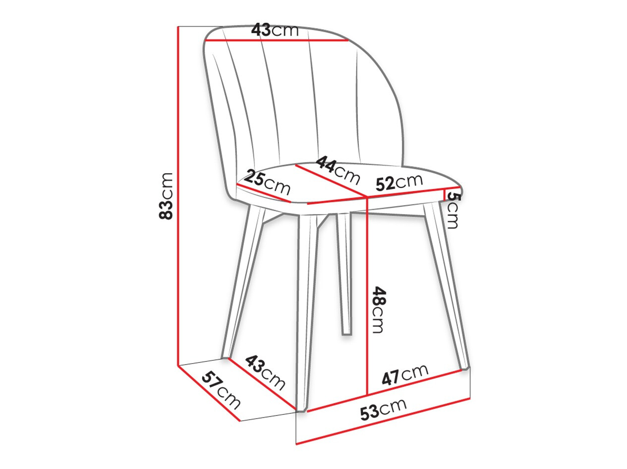 Stoel Racine 104 (Zwart + Magic Velvet 2258)