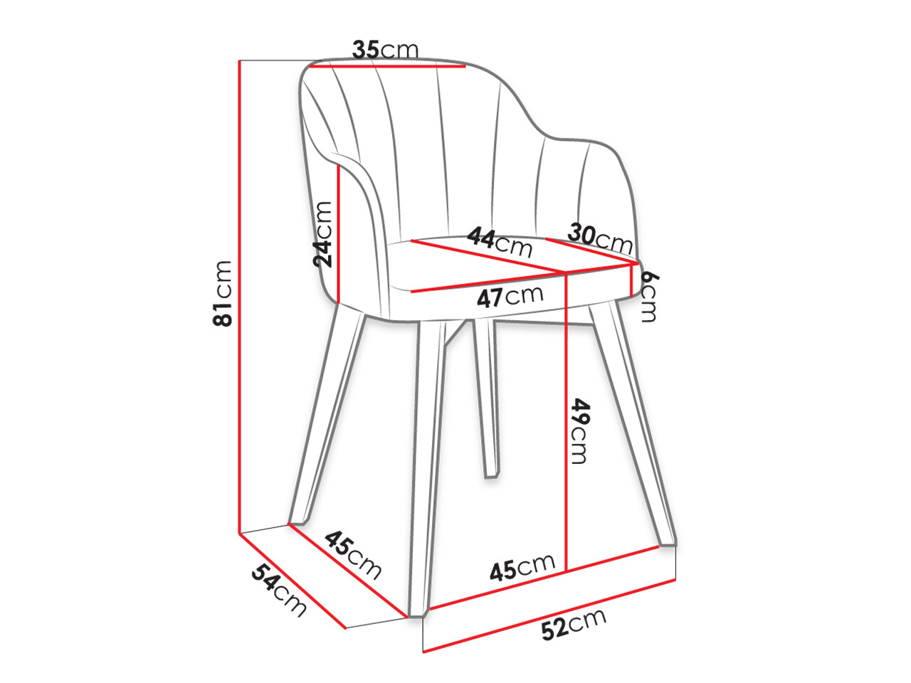 Stoel Racine 105 (Zwart + Magic Velvet 2217)
