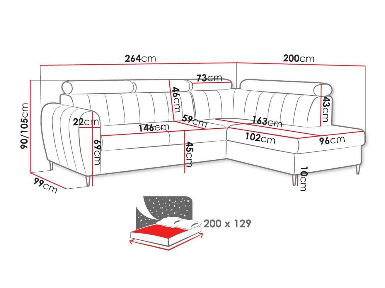 Hoekbank Temple 125 (Kronos 01)