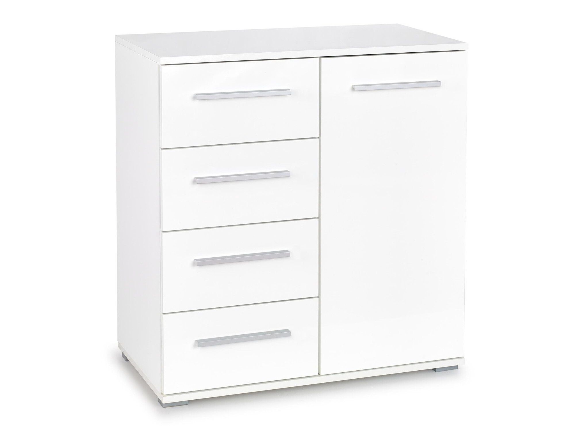 Ladekast Cirveso 101 (Wit + Glanzend wit)