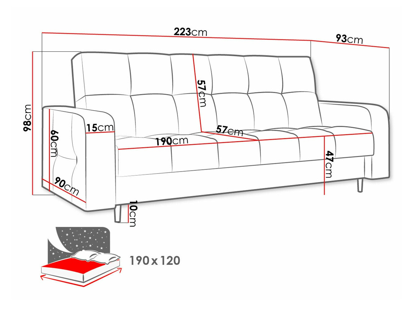 Slaapbank Edinburg 106 (Kronos 06)