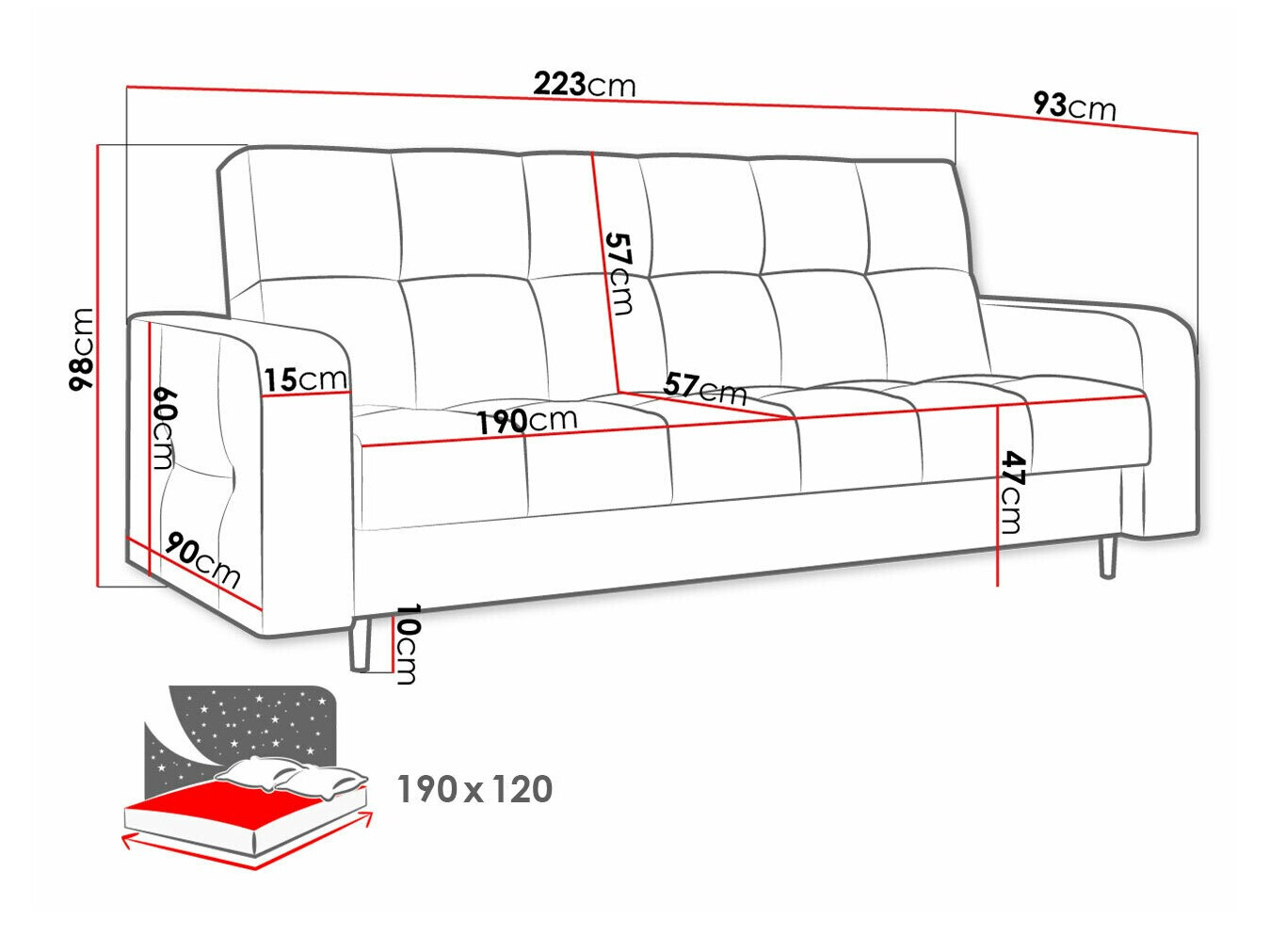 Slaapbank Edinburg 106 (Kronos 22)