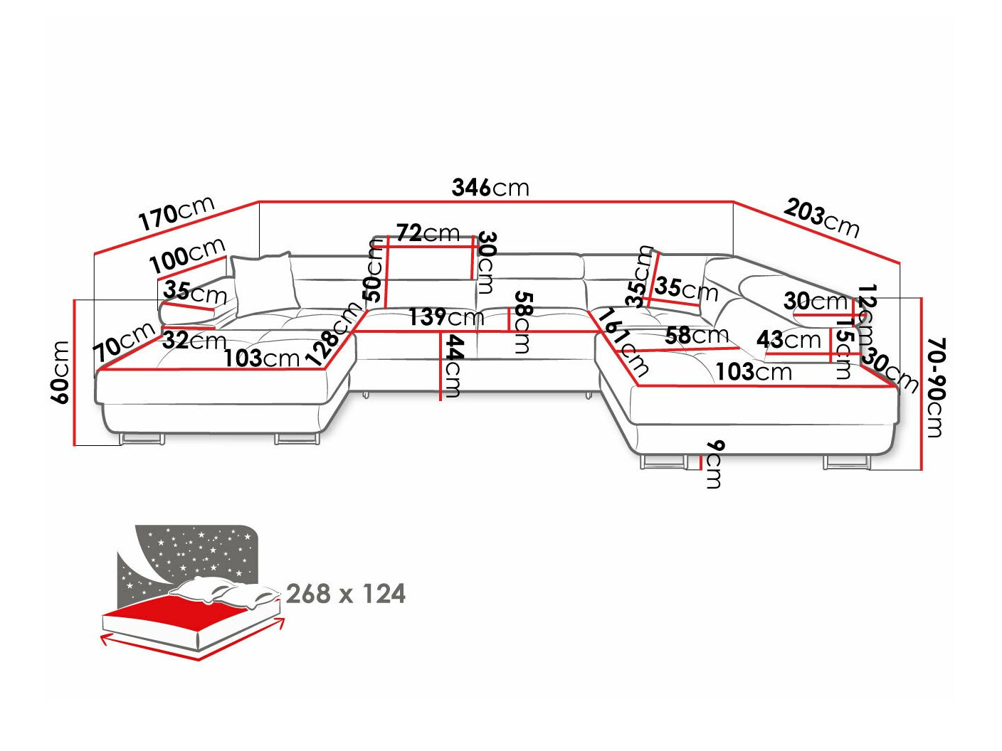 Hoekbank Comfivo Eliferu 103 (Lux 05)