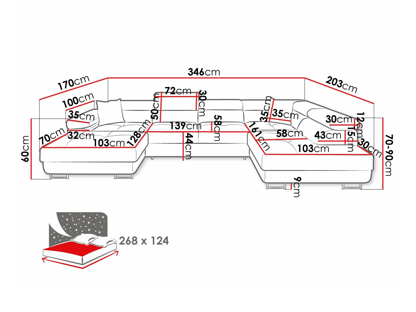 Hoekbank Comfivo Eliferu 103 (Manila 35)