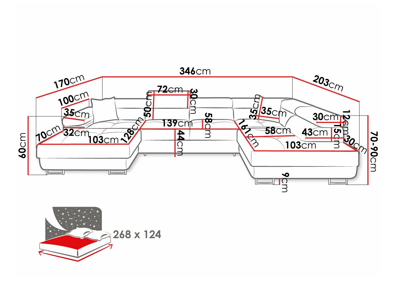 Hoekbank Comfivo Eliferu 103 (Poso 100)