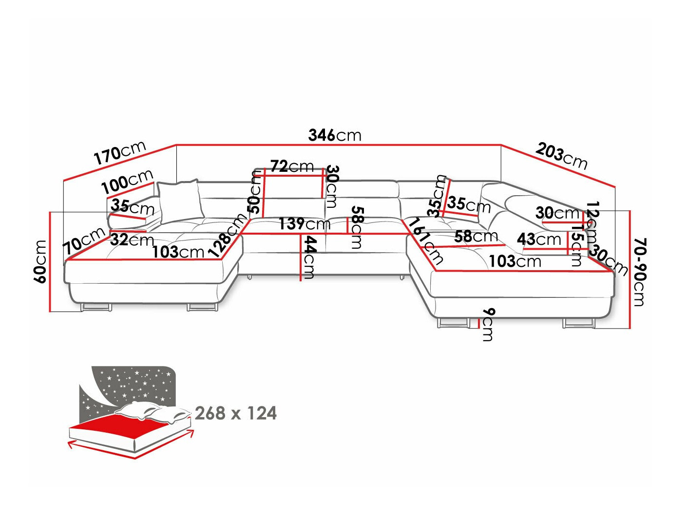 Hoekbank Comfivo Eliferu 103 (Poso 110)