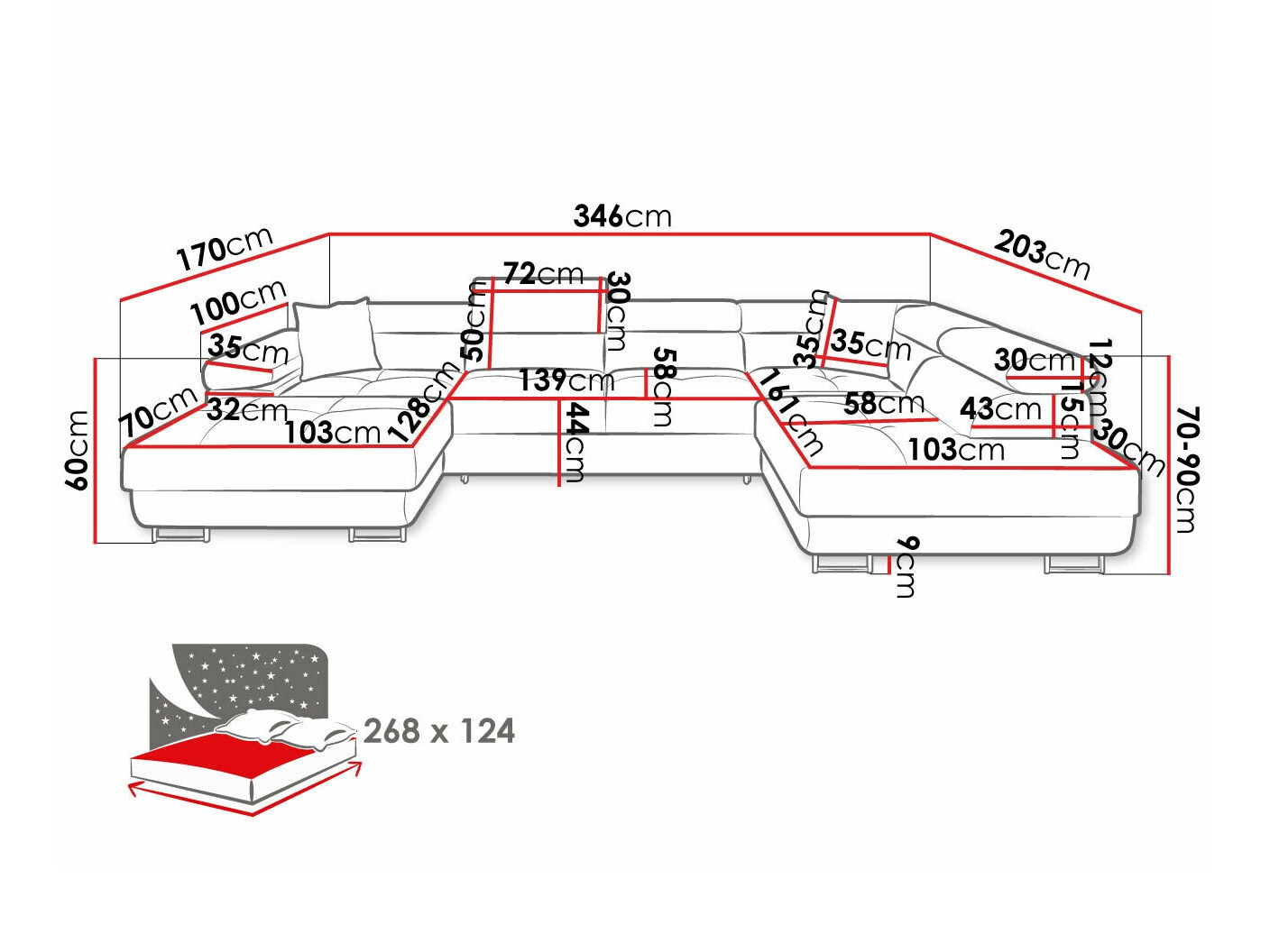 Hoekbank Comfivo Eliferu 103 (Poso 39)
