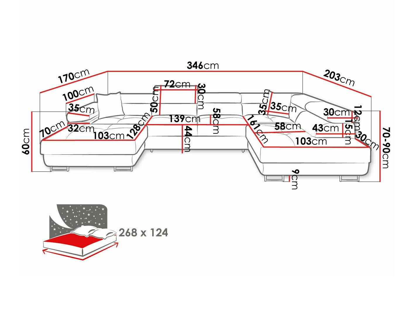 Hoekbank Comfivo Eliferu 103 (Soft 017 + Lux 05)