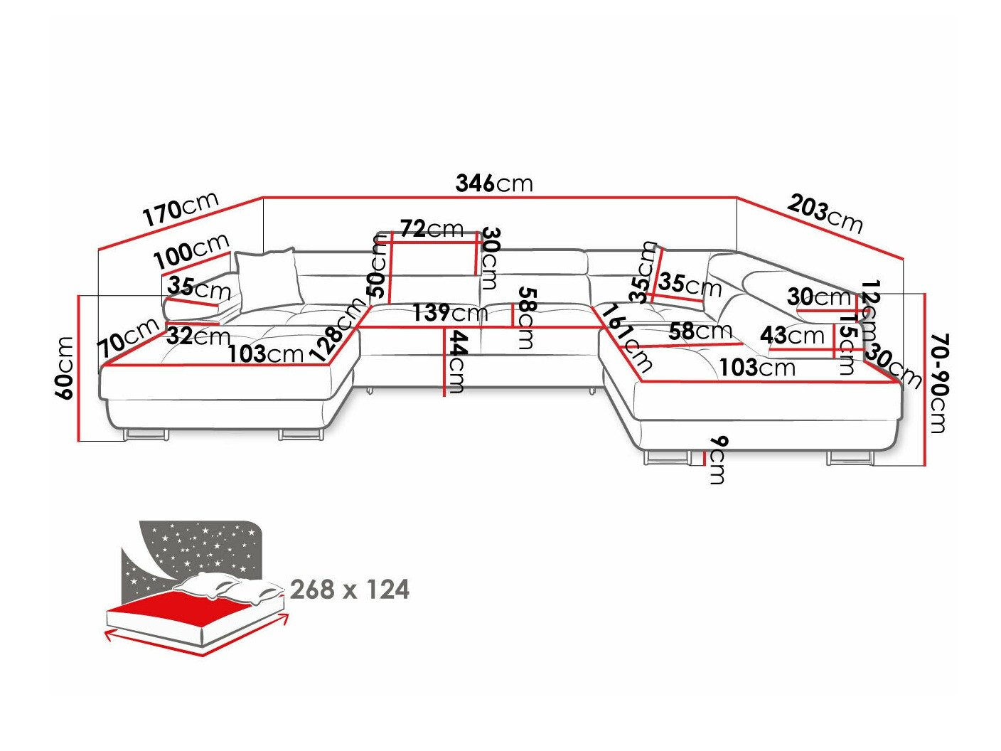 Hoekbank Comfivo Eliferu 103 (Soft 029 + Lux 05)