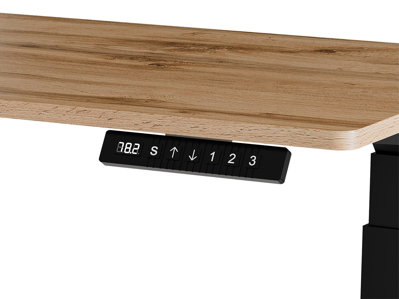 In hoogte verstelbaar bureau Charlotte 194 (Zwart)