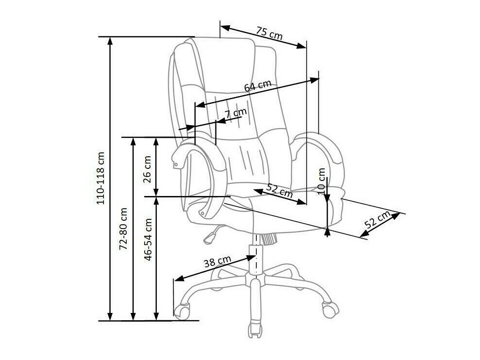Bureaustoel Houston 243 (Zwart)