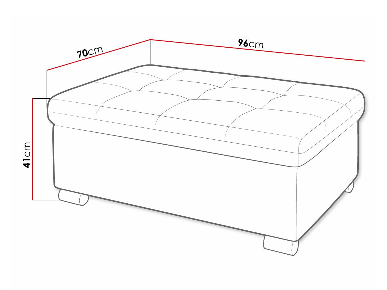 Gestoffeerde hocker Comfivo 118 (Magni 206.02)