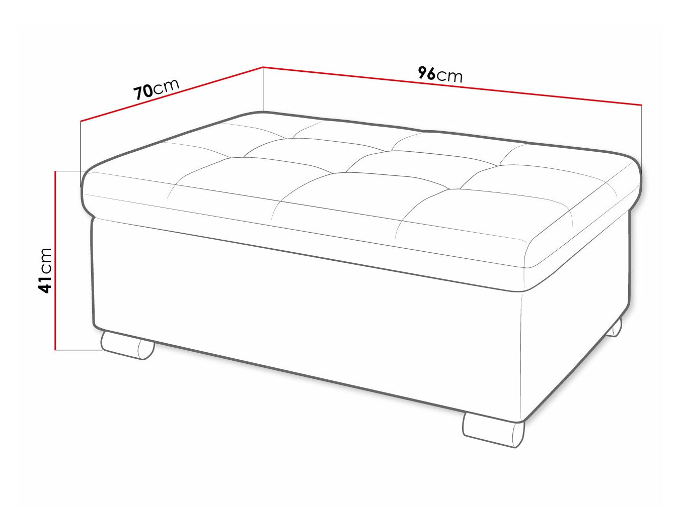 Gestoffeerde hocker Comfivo 118 (Magni 206.07)
