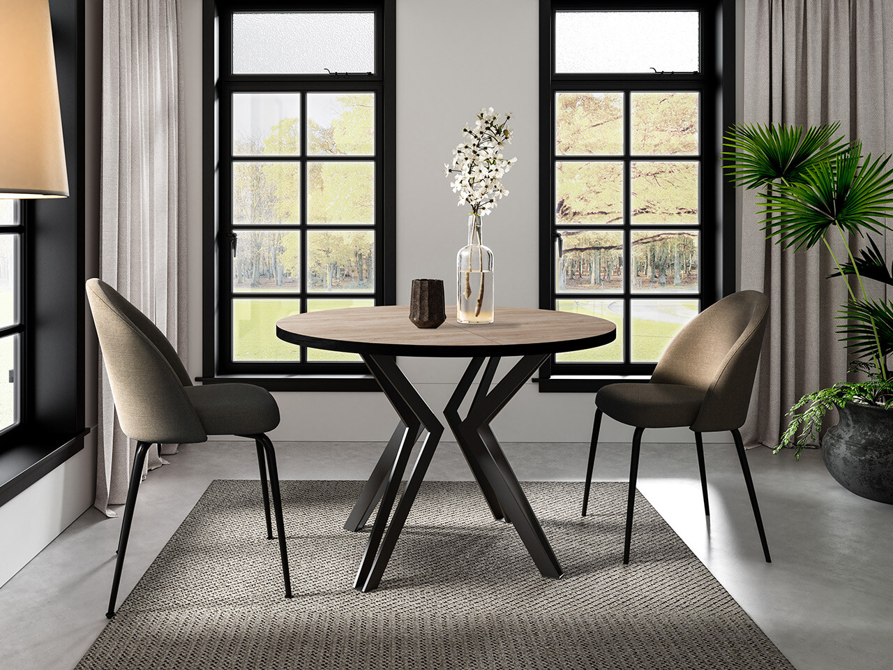 Tafel Oswego 111 (Sonoma eik + Zwart)