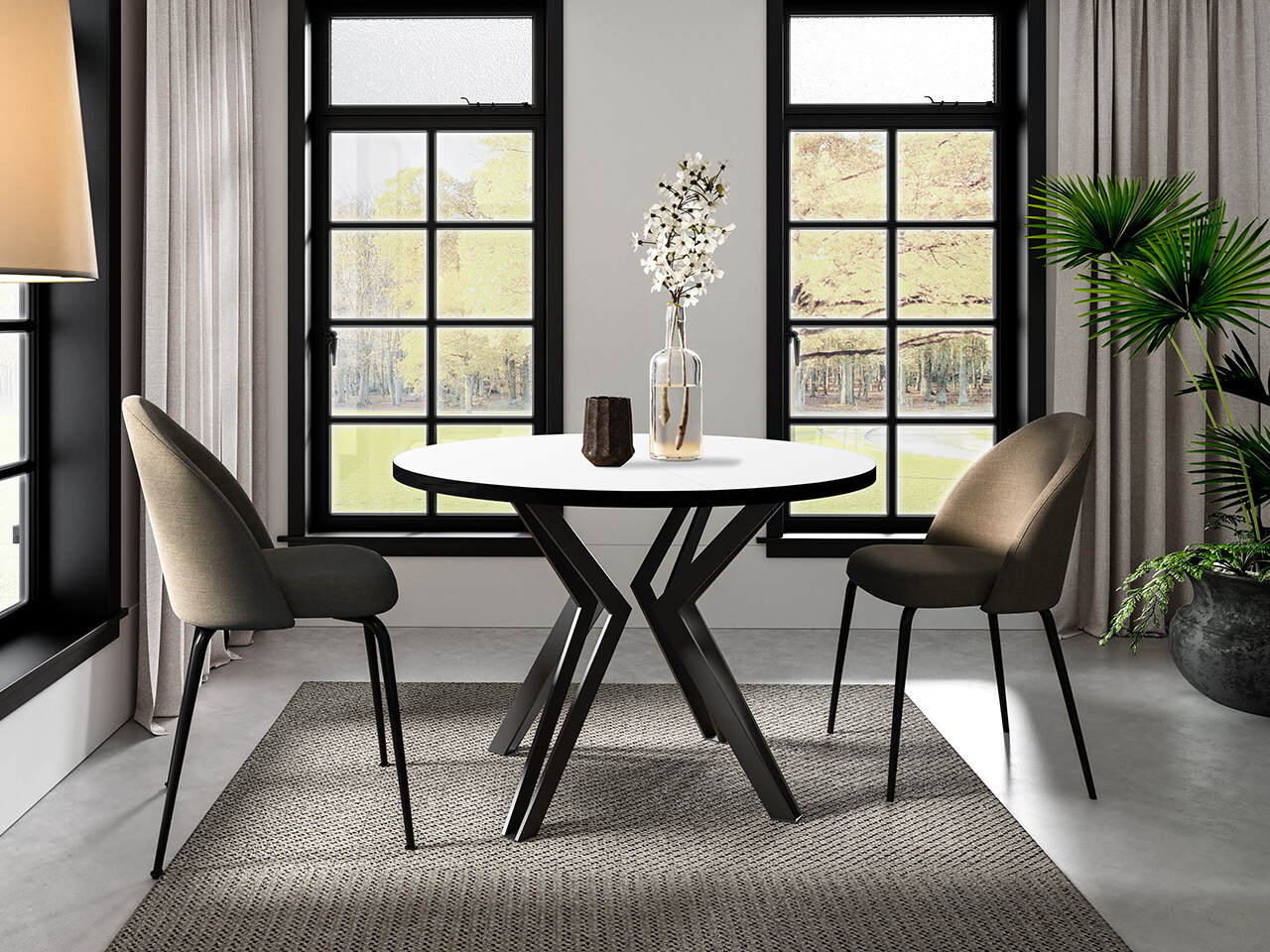 Tafel Oswego 111 (Wit + Zwart)