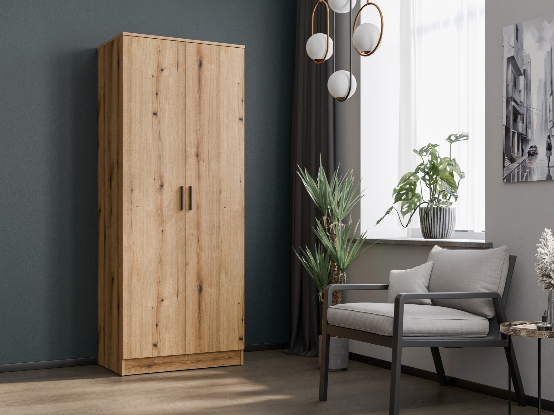 Kledingkast Orlando 221 (Licht eiken)
