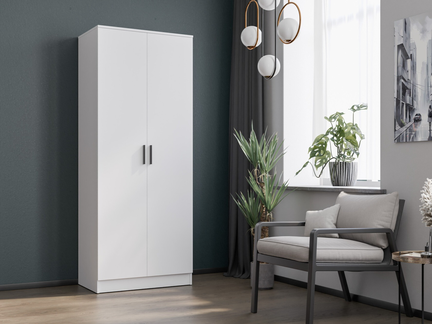 Kledingkast Orlando 221 (Wit)