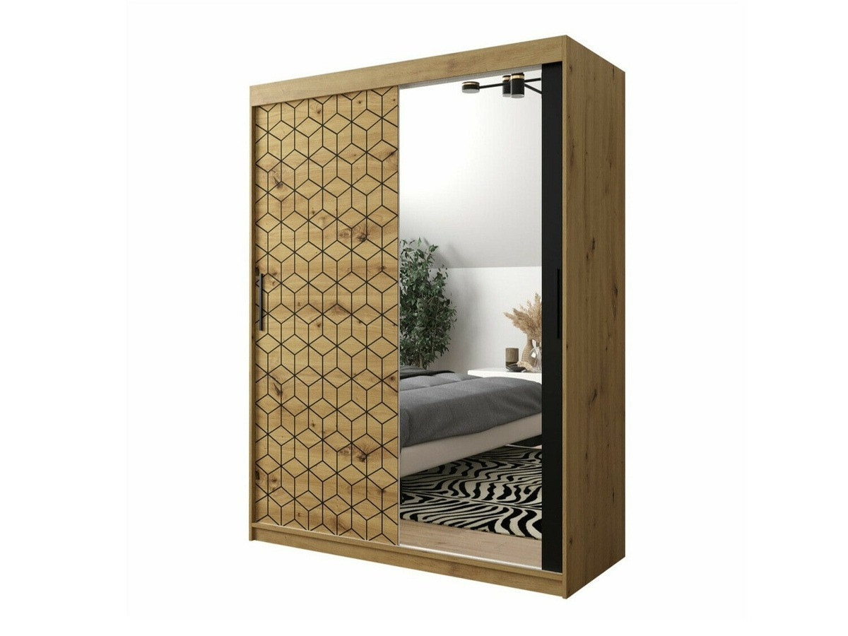 Kledingkast Hartford 288 (Artisan eiken + Zwart)