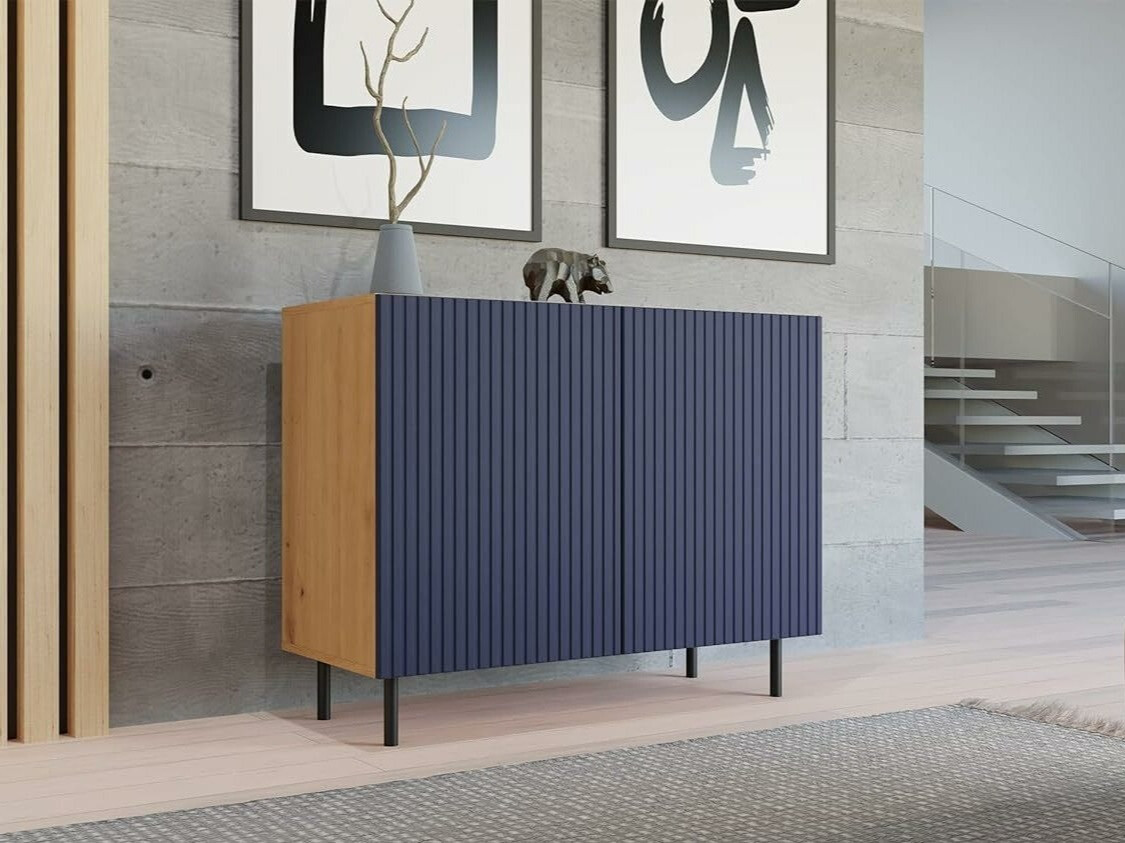 Dressoir Romseru 100 (Blauw + Artisan eiken)
