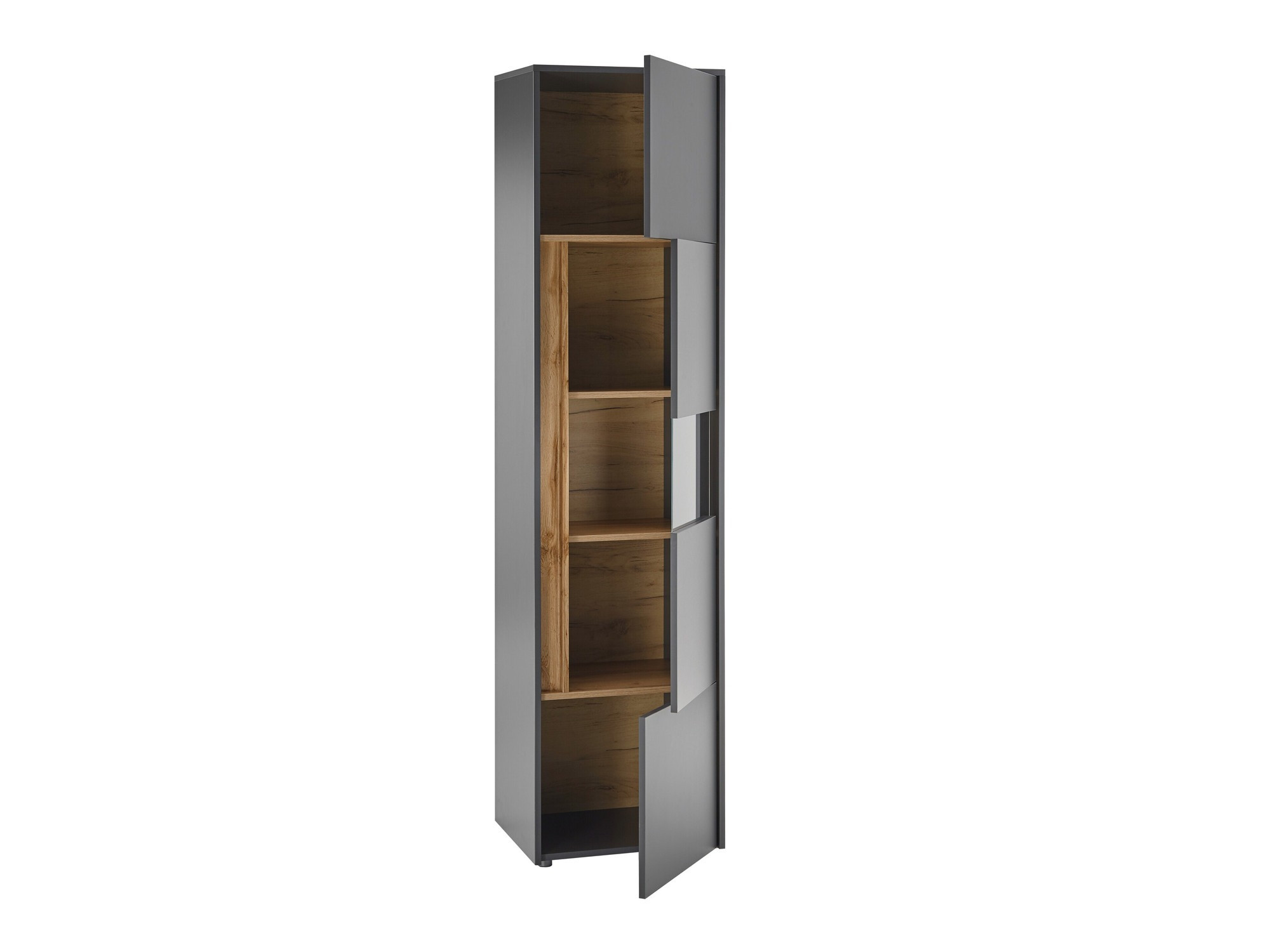 Boekenkast Elbsori 100 (Antraciet + Wotan eik)