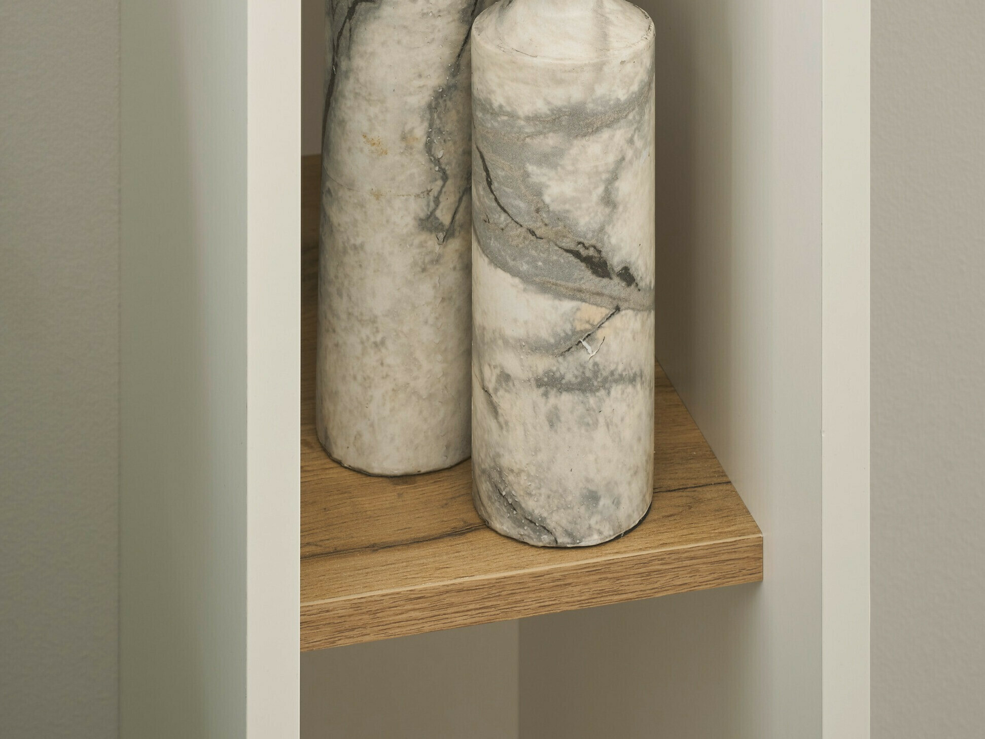 Boekenkast Elbsori 105 (Wit + Wotan eik)