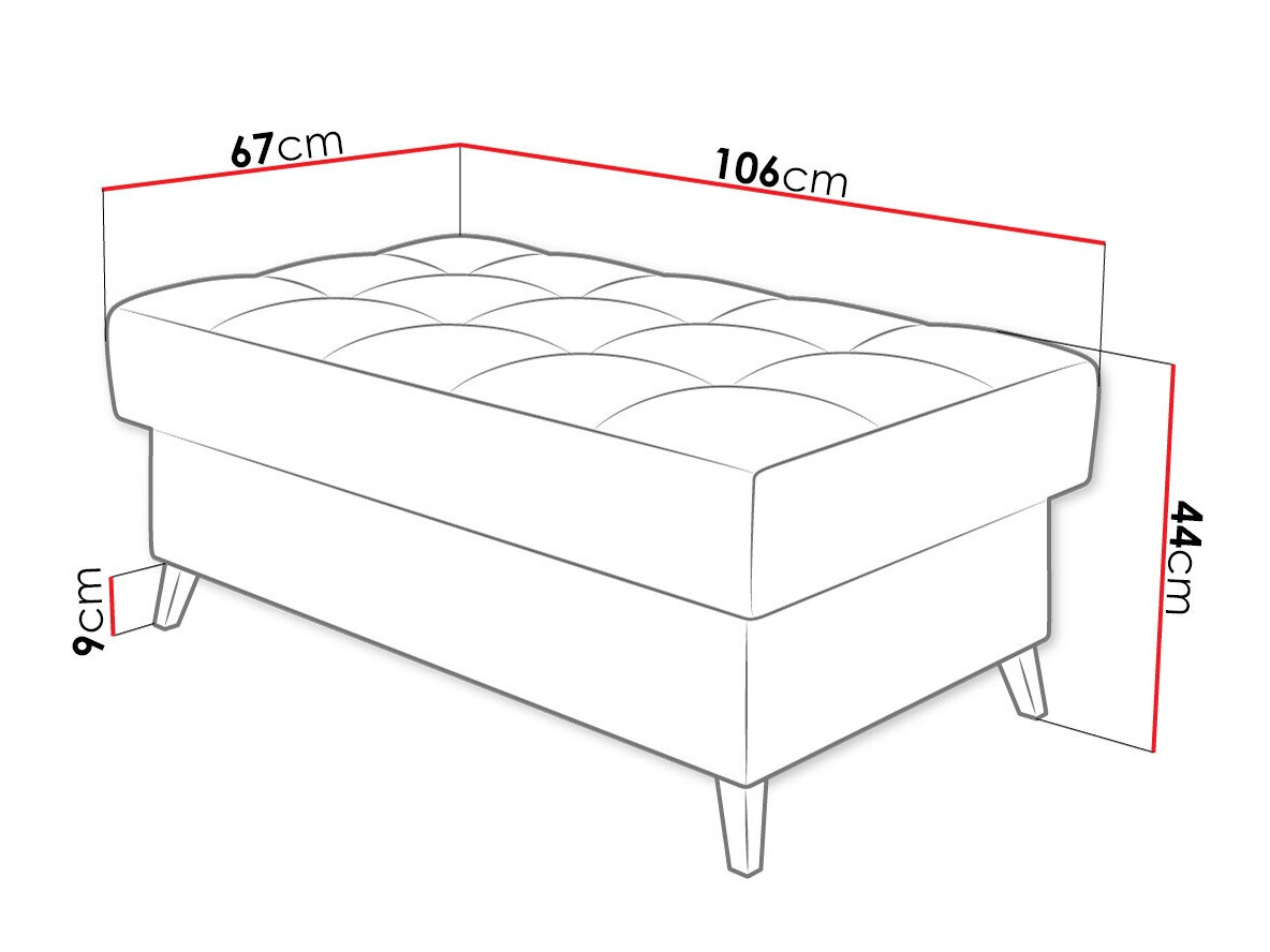 Gestoffeerde hocker Comfivo 236 (Velo 625)