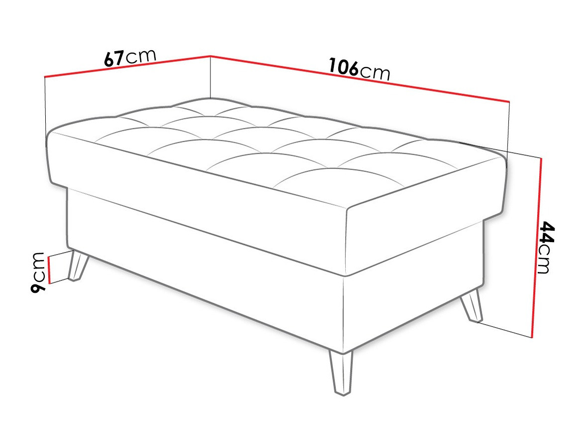 Gestoffeerde hocker Comfivo 236 (Velo 637)