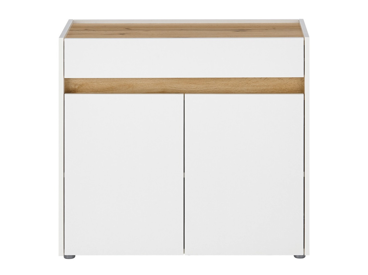 Ladekast Elbsori 110 (Wit + Wotan eik)