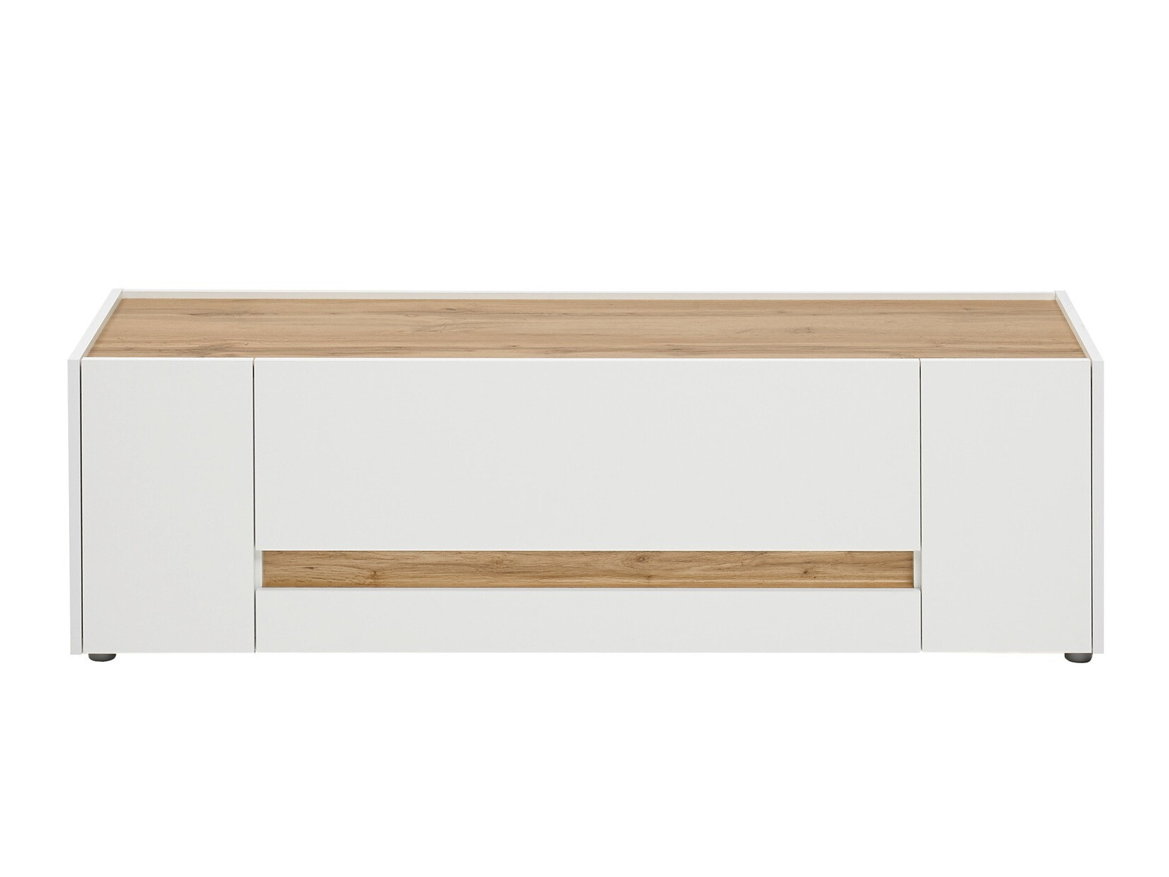 TV-meubel Elbsori 114 (Wit + Wotan eik)