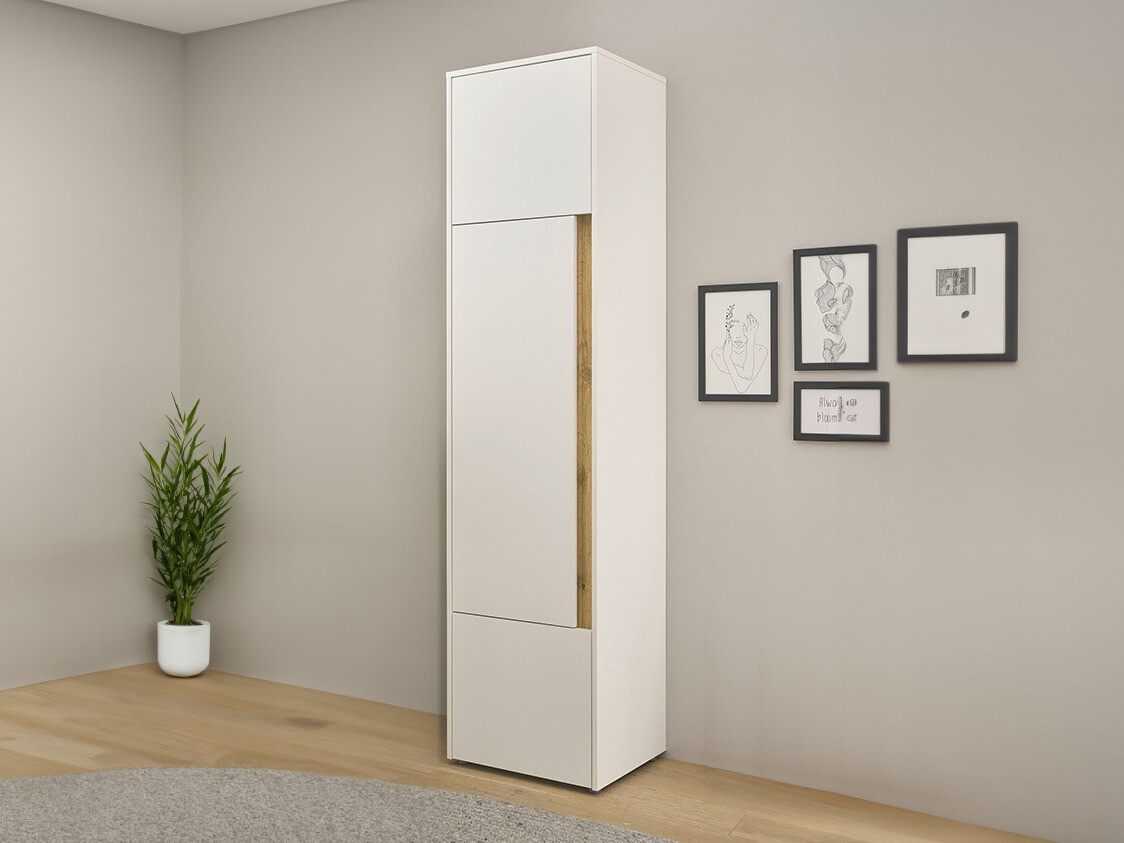 Boekenkast Elbsori 103 (Wit + Wotan eik)