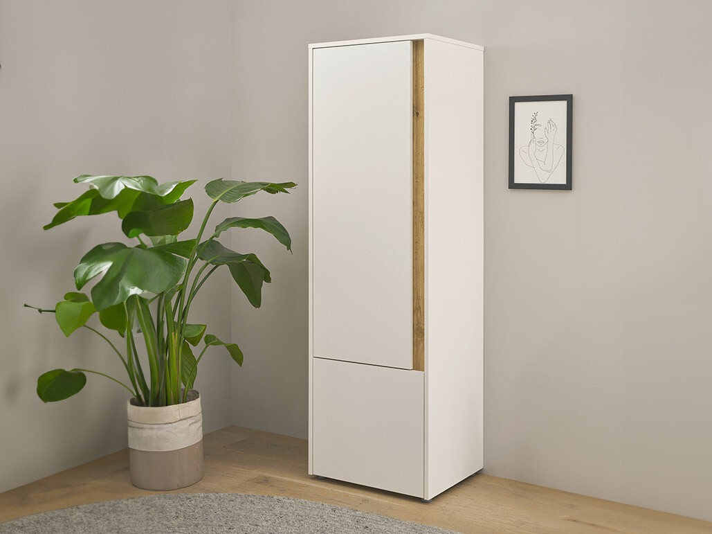 Boekenkast Elbsori 104 (Wit + Wotan eik)