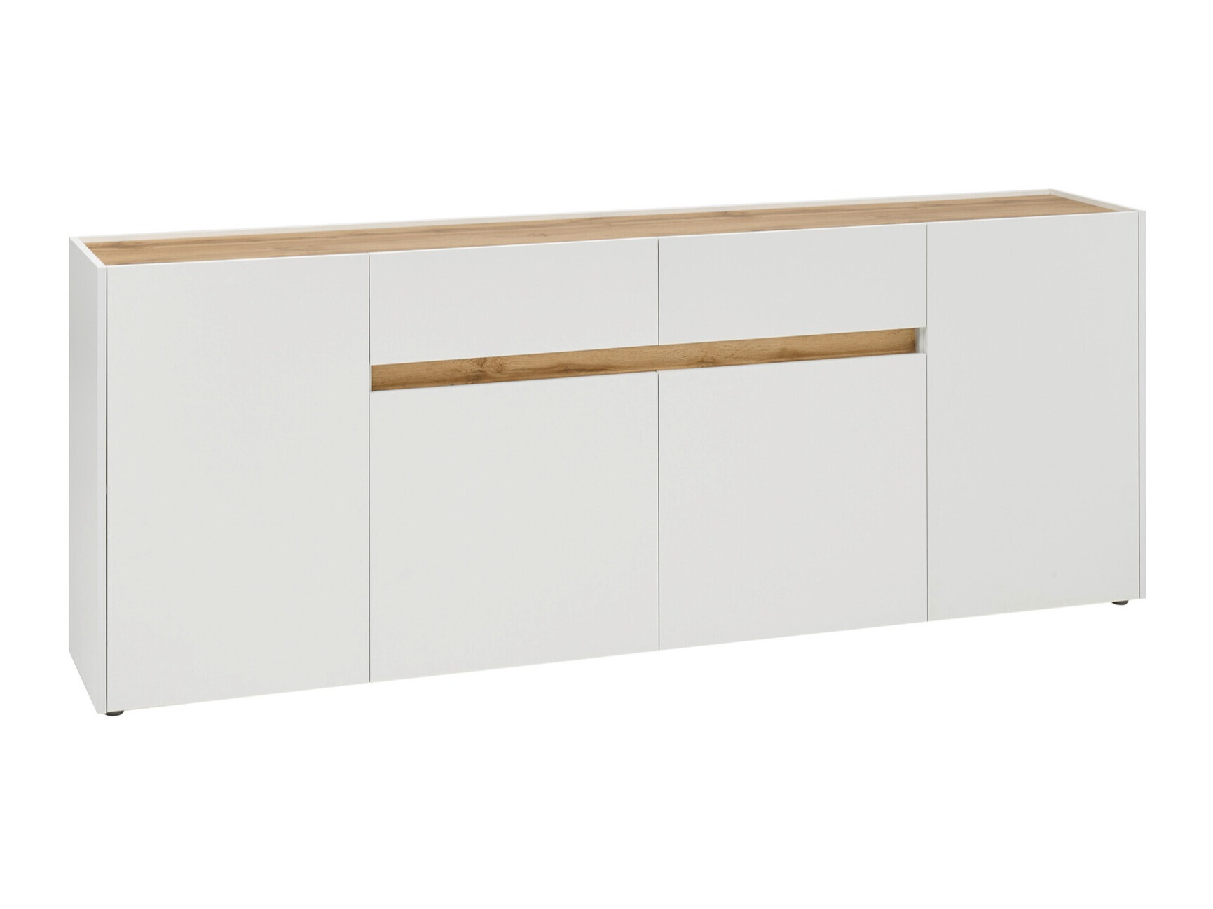 Ladekast Elbsori 118 (Wit + Wotan eik)