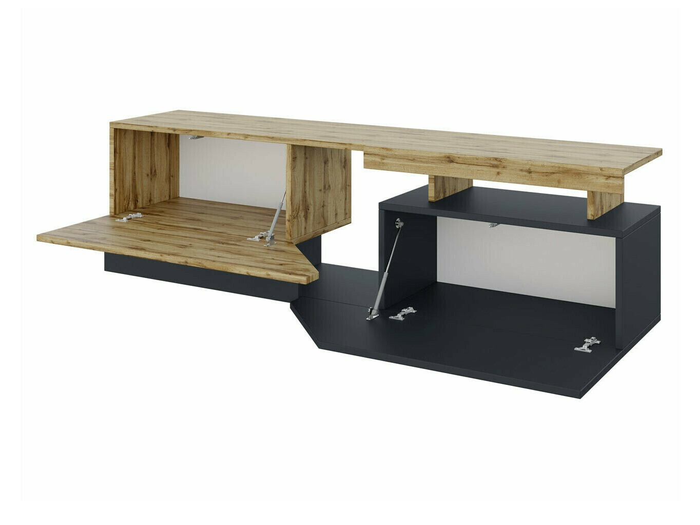 TV-meubel Comfivo Daldune (Wit + Wotan eik)